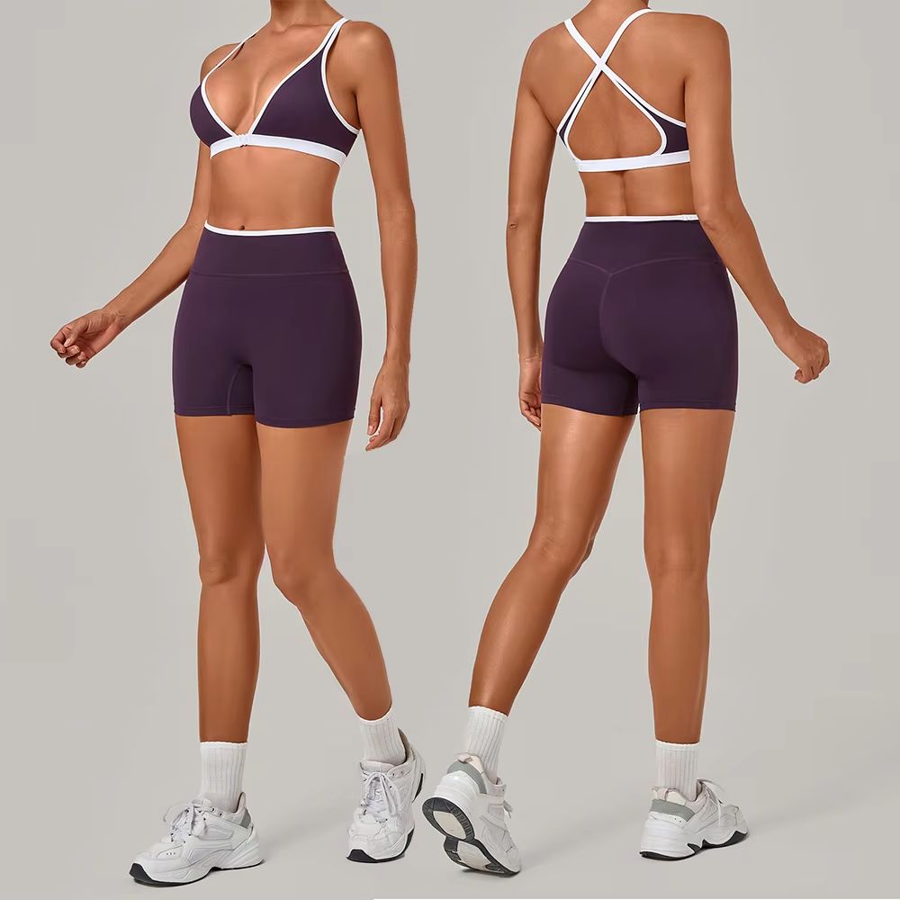 Crossfit Workout With Equipment - Women 2 Piece Yoga Set Deep